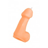 Оранжевая свеча в форме пениса - 47 гр. - Pecado - купить с доставкой в Нальчике