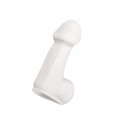 Белая свеча в форме пениса - 47 гр. - Pecado - купить с доставкой в Нальчике