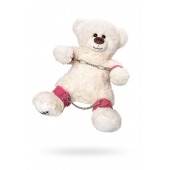 Бондажный набор: белый мишка с розовыми оковами и наручниками - Pecado - купить с доставкой в Нальчике