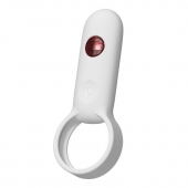 Белое эрекционное виброкольцо с пультом ДУ - Youvic - в Нальчике купить с доставкой