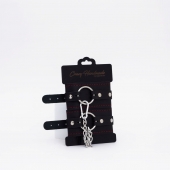 Черно-красные кожаные оковы - Crazy Handmade - купить с доставкой в Нальчике