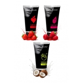 Набор из 3 съедобных лубрикантов JUJU (клубника, малина, кокос) - JuJu - купить с доставкой в Нальчике