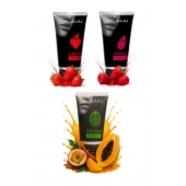 Набор из 3 съедобных лубрикантов JUJU (клубника, малина, тропические фрукты) - JuJu - купить с доставкой в Нальчике