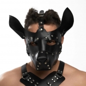 Черная кожаная маска «Собака» - Crazy Handmade - купить с доставкой в Нальчике Черная кожаная маска «Собака» - Crazy Handmade - купить с доставкой в Нальчике