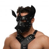 Черная кожаная маска «Собака» - Crazy Handmade - купить с доставкой в Нальчике Черная кожаная маска «Собака» - Crazy Handmade - купить с доставкой в Нальчике