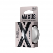 Черные утолщенные презервативы MAXUS Extra Strong с железным кейсом - 3 шт. - Maxus - купить с доставкой в Нальчике