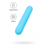 Голубая силиконовая перезаряжаемая вибропуля Murr - 10 см. - A-toys купить в Нальчике с доставкой в Orgasmix.ru Голубая силиконовая перезаряжаемая вибропуля Murr - 10 см. - A-toys