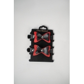 Черно-красные кожаные наручники с бантиками - Crazy Handmade - купить с доставкой в Нальчике Черно-красные кожаные наручники с бантиками - Crazy Handmade - купить с доставкой в Нальчике