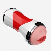 Двусторонний мастурбатор в колбе Power Grip Cup - вагина и ротик - Boys of Toys - в Нальчике купить с доставкой Двусторонний мастурбатор в колбе Power Grip Cup - вагина и ротик - Boys of Toys - в Нальчике купить с доставкой