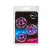 Набор из 3 лиловых эрекционных колец различной формы - Erowoman-Eroman - в Нальчике купить с доставкой