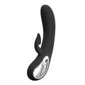 Черный вибратор-кролик Romance Massage - 24 см. - Baile купить в Нальчике с доставкой в Orgasmix.ru Черный вибратор-кролик Romance Massage - 24 см. - Baile