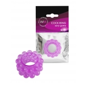 Лиловое эрекционное кольцо с 2 рядами стимулирующих шариков - Erowoman-Eroman - в Нальчике купить с доставкой