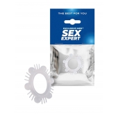 Эластичное эрекционное кольцо с шипиками и шариками - Sex Expert - в Нальчике купить с доставкой