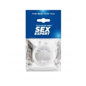 Эрекционное кольцо со стимулирующими шариками сверху и снизу - Sex Expert - в Нальчике купить с доставкой