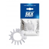 Эластичное эрекционное кольцо с шариками и лучами - Sex Expert - в Нальчике купить с доставкой