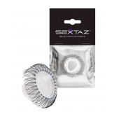 Эластичное эрекционное кольцо с длинными черными «ресничками» - Sextaz - в Нальчике купить с доставкой