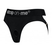 Черные трусики для насадок Heroine Lingerie Harness - size XL - Strap-on-me - купить с доставкой в Нальчике