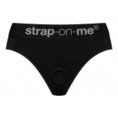 Черные трусики для насадок Heroine Lingerie Harness - size XL - Strap-on-me - купить с доставкой в Нальчике
