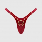 Красный пояс для фиксации насадок Strap-On-Me Leatherette Harness Fabulous - Strap-on-me - купить с доставкой в Нальчике