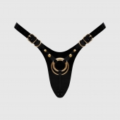 Черный пояс для фиксации насадок Strap-On-Me Leatherette Harness Fabulous - Strap-on-me - купить с доставкой в Нальчике