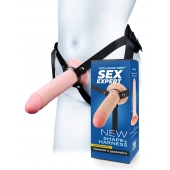 Мужской полый страпон на регулируемых ремешках - 22 см. - Sex Expert - купить с доставкой в Нальчике