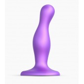 Фиолетовая насадка Strap-On-Me Dildo Plug Curvy size S - Strap-on-me - купить с доставкой в Нальчике