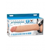 Телесный пустотелый фаллопротез 9’’ Hollow Silicone Strap-On - 24,1 см. - Pipedream - купить с доставкой в Нальчике