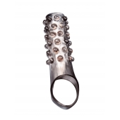 Дымчатая насадка на пенис с выпуклостями - 11 см. - Sex Expert - в Нальчике купить с доставкой