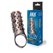 Дымчатая насадка на пенис с шипами и выпуклостями - 12,5 см. - Sex Expert - в Нальчике купить с доставкой