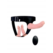 Женский страпон с 3 насадками и вибрацией - Erowoman-Eroman - купить с доставкой в Нальчике