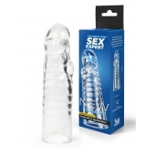 Прозрачная закрытая насадка на член - 15 см. - Sex Expert - в Нальчике купить с доставкой