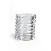 Прозрачная сквозная насадка на пенис с ребрышками - Sex Expert - в Нальчике купить с доставкой