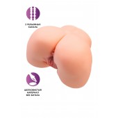 Телесный мастурбатор в форме попки с 2 любовными входами - No Name - в Нальчике купить с доставкой