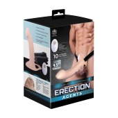 Телесный полый страпон с вибрацией Erection Agents - 24,1 см. - NMC - купить с доставкой в Нальчике