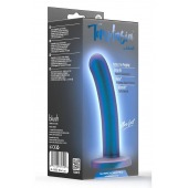Синяя насадка с гладкой поверхностью Surrender 5.75 Inch Intermediate Pegging Dildo - 14,6 см. - Blush Novelties - купить с доставкой в Нальчике