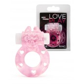 Розовое эрекционное виброкольцо в форме зайчика - 1137 - в Нальчике купить с доставкой