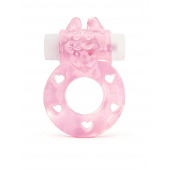 Розовое эрекционное виброкольцо в форме зайчика - 1137 - в Нальчике купить с доставкой