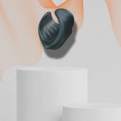 Серый сквозной мастурбатор с вибрацией Manwan Starter - Manwan - в Нальчике купить с доставкой