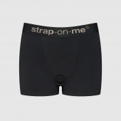 Черные трусики-боксеры для фиксации насадок Strap-on-me Harness Lingerie Allure - size M - Strap-on-me - купить с доставкой в Нальчике