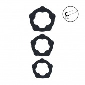 Набор из 3 эрекционных колец Beaded Silicone Cockring Set - Shots Media BV - в Нальчике купить с доставкой