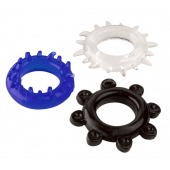 Набор из 3 эрекционных колец разного цвета и рельефа - Boys of Toys - в Нальчике купить с доставкой