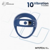 Синее интерактивное эрекционное виброкольцо Rank - Intoyou - в Нальчике купить с доставкой