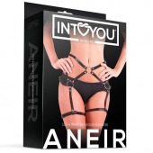 Черные стрепы на бёдра Aneir - Intoyou - купить с доставкой в Нальчике