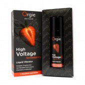 Жидкий вибратор Orgie High Voltage Strawberry - 15 мл. - ORGIE - купить с доставкой в Нальчике
