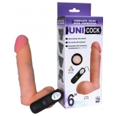 Фаллическая насадка Харнесс UNICOCK 6  с вибрацией - 18 см. - LOVETOY (А-Полимер) - купить с доставкой в Нальчике