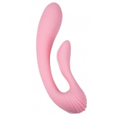 Розовый вибромассажёр G-wave с гибким клиторальным отростком - 18 см. - Adrien Lastic купить в Нальчике с доставкой в Orgasmix.ru Розовый вибромассажёр G-wave с гибким клиторальным отростком - 18 см. - Adrien Lastic