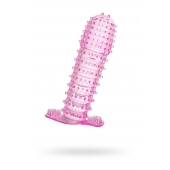 Гелевая розовая насадка с шипами - 12 см. - Toyfa Basic - в Нальчике купить с доставкой Гелевая розовая насадка с шипами - 12 см. - Toyfa Basic - в Нальчике купить с доставкой