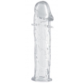 Гладкая прозрачная насадка с усиками под головкой - 12,5 см. - Toyfa Basic - в Нальчике купить с доставкой