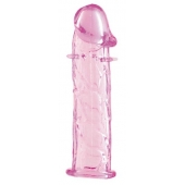 Гладкая розовая насадка с усиками под головкой - 12,5 см. - Toyfa Basic - в Нальчике купить с доставкой Гладкая розовая насадка с усиками под головкой - 12,5 см. - Toyfa Basic - в Нальчике купить с доставкой