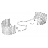 Серебристые наручники-браслеты Desir Metallique Handcuffs - Bijoux Indiscrets - купить с доставкой в Нальчике